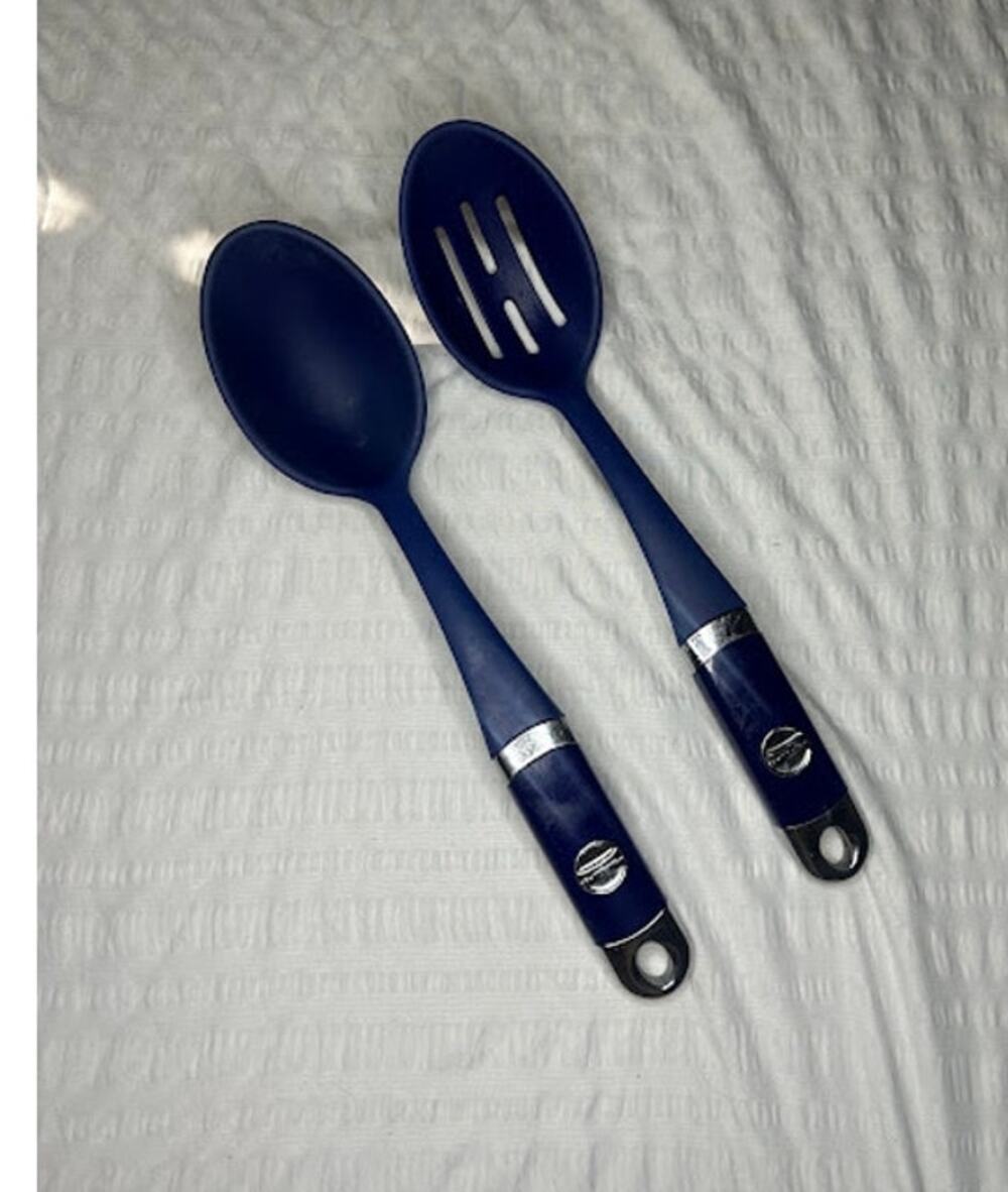 2 Kitchenaid Silicone Cobalt Blue SPOONS